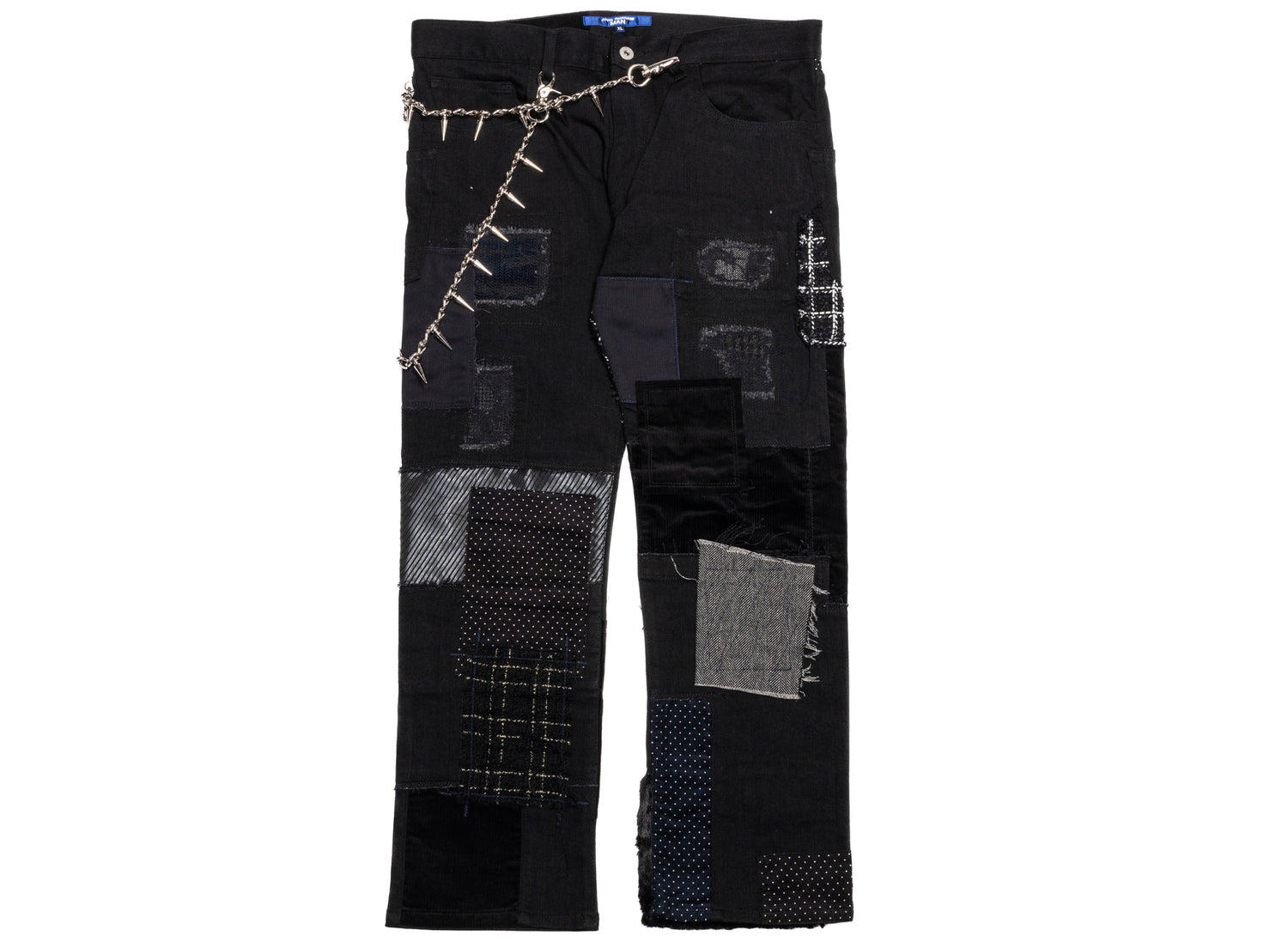 Junya Watanabe MAN Stretch Cotton Pants in Black Mix, men's trousers