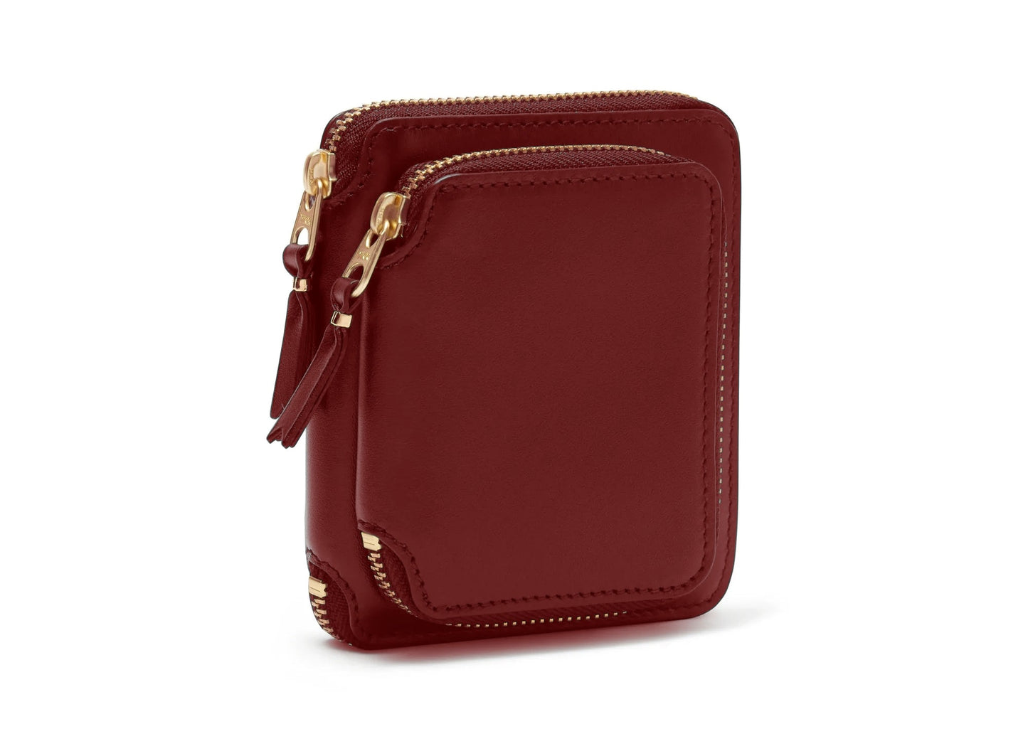Cartera Comme des Garçons con cremallera completa y bolsillo exterior