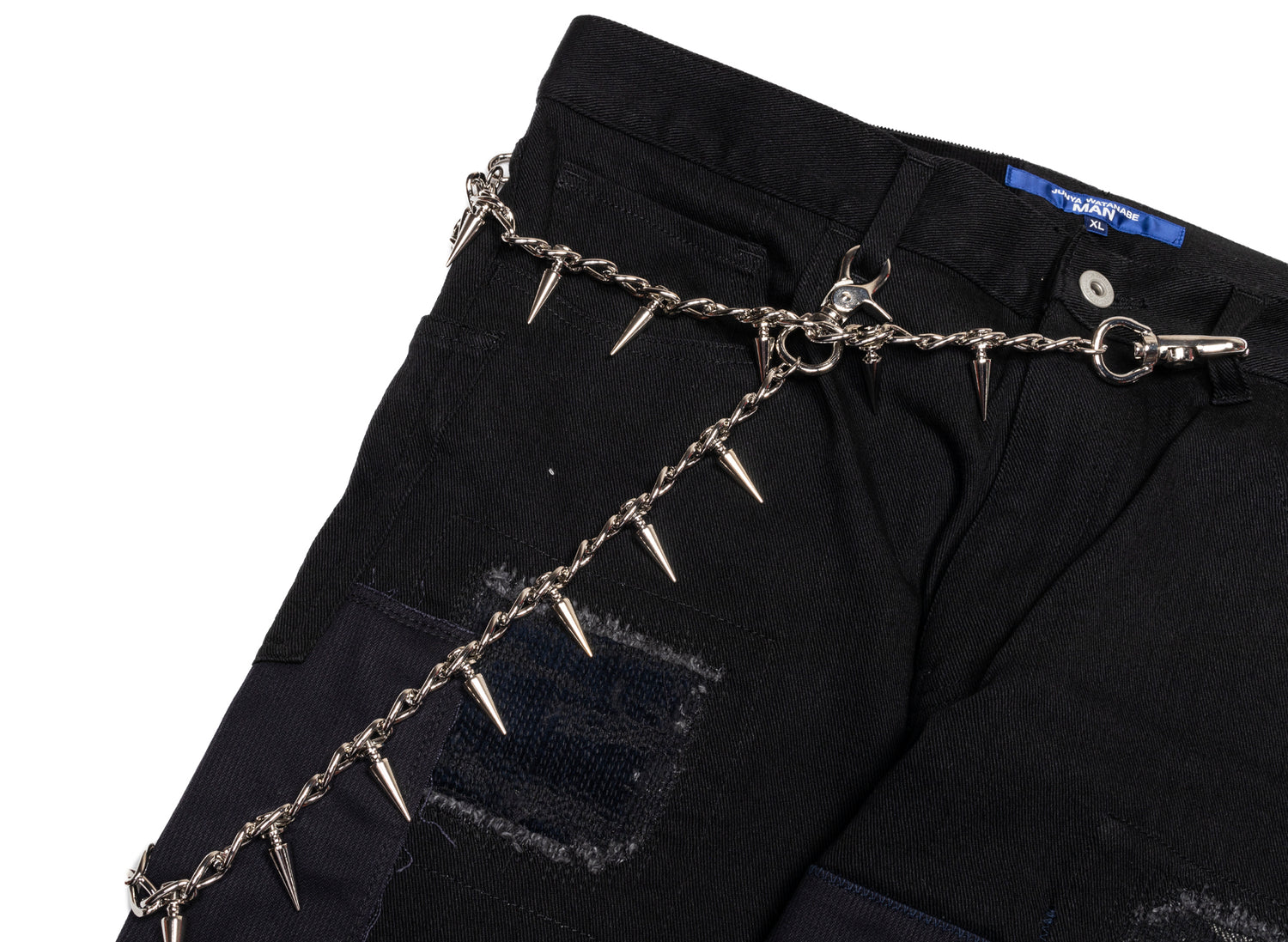 Junya Watanabe MAN Stretch Cotton Pants in Black Mix, men's trousers, view 3