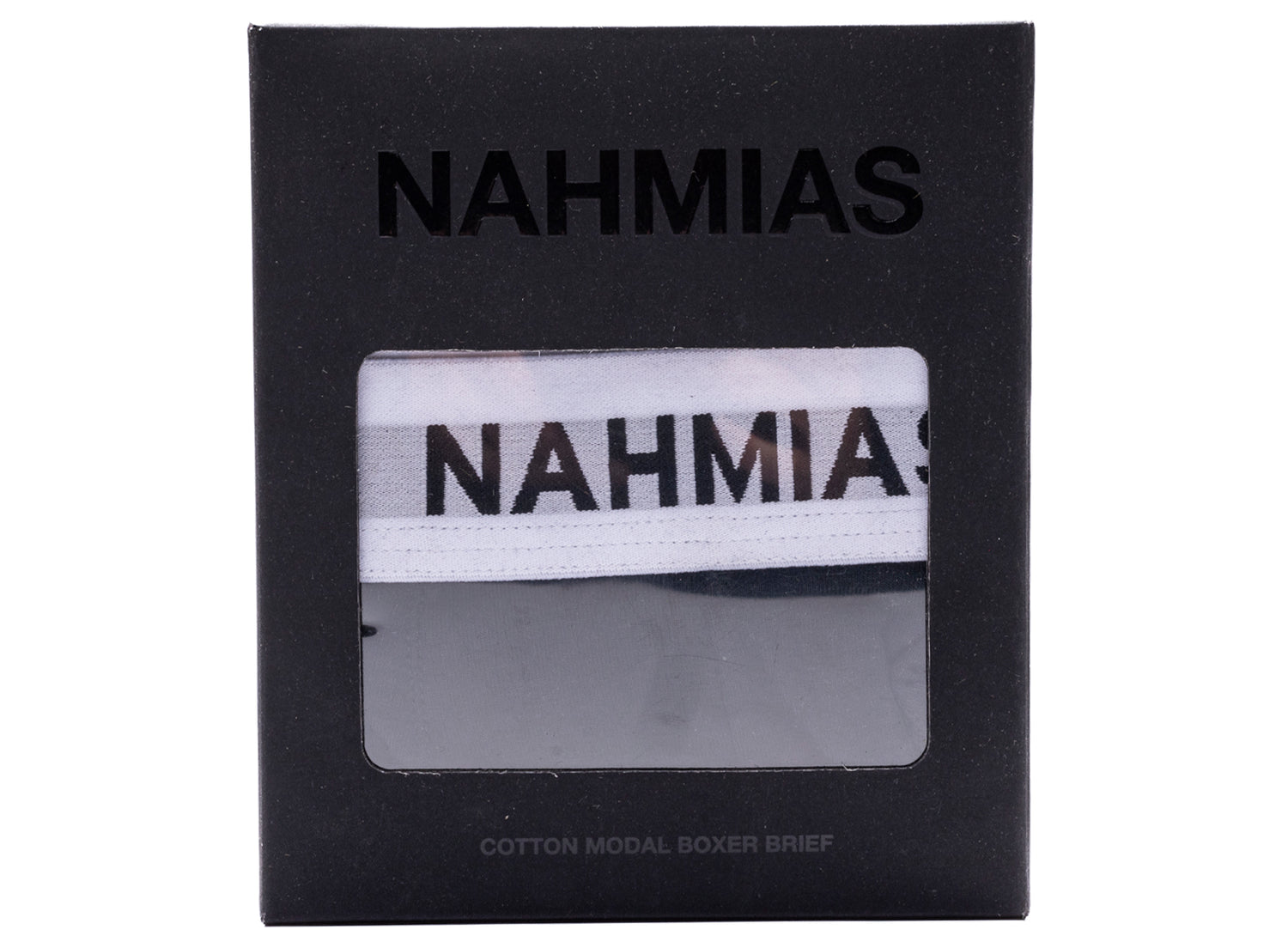 Nahmias Core Boxer Brief in Black, men's boxer brief underwear, view 3