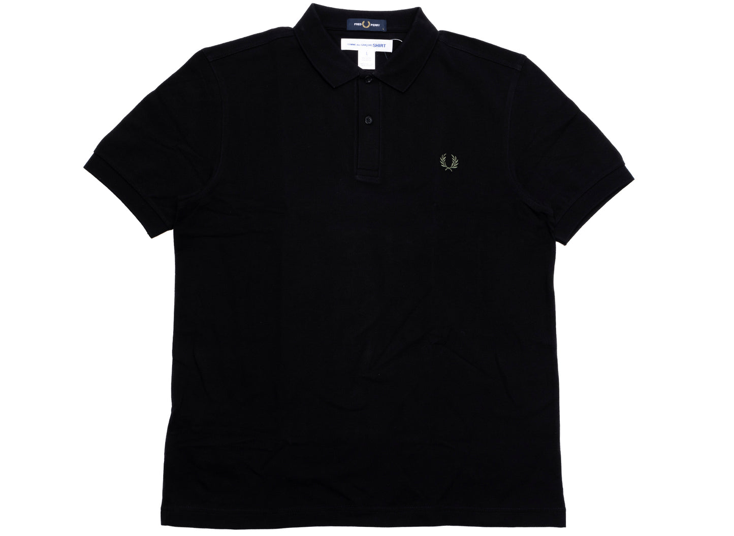 Comme des Garçons SHIRT x Fred Perry Energy is Freedom Poloshirt in Schwarz