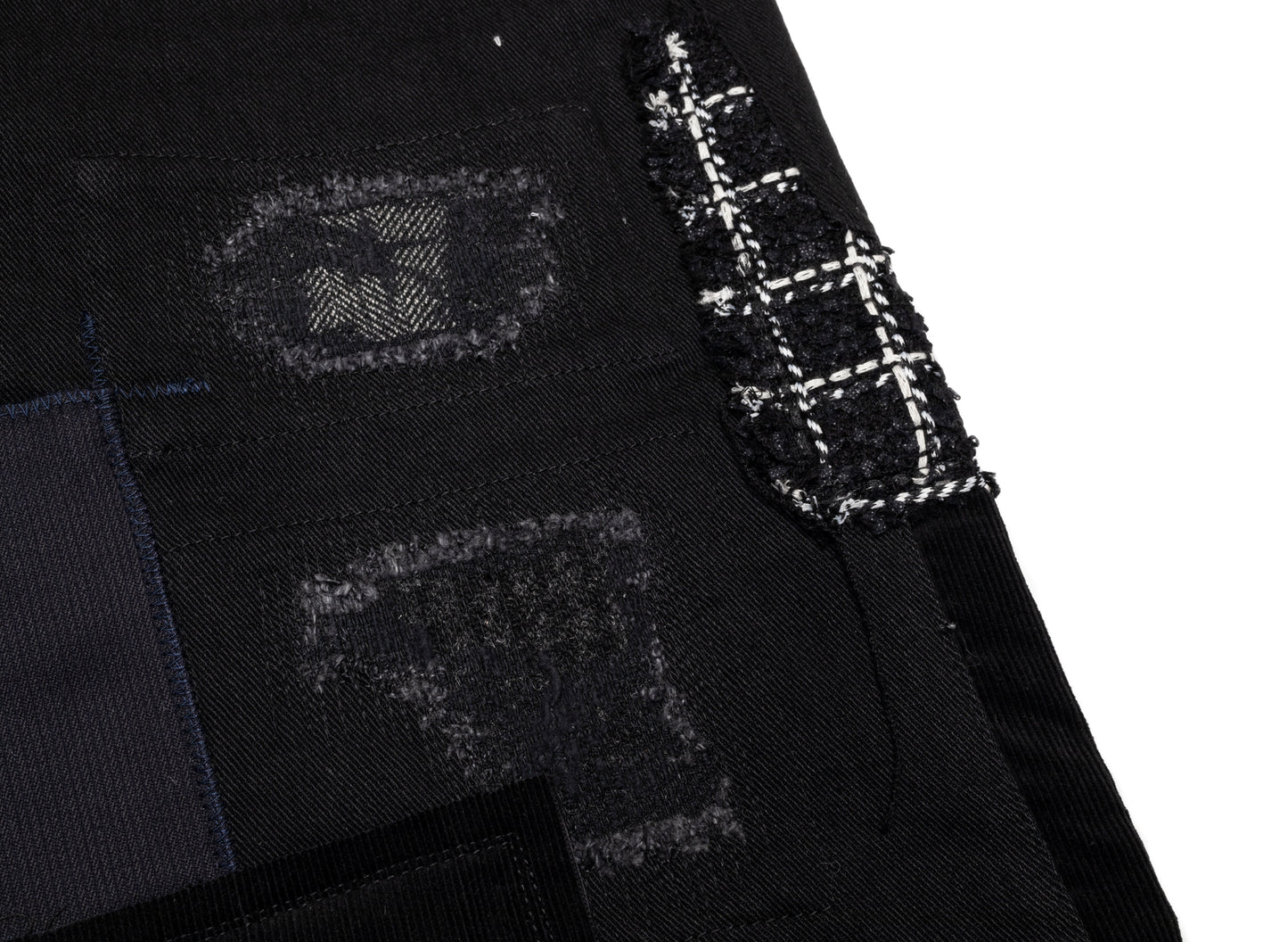 Junya Watanabe MAN Stretch Cotton Pants in Black Mix, men's trousers, view 4