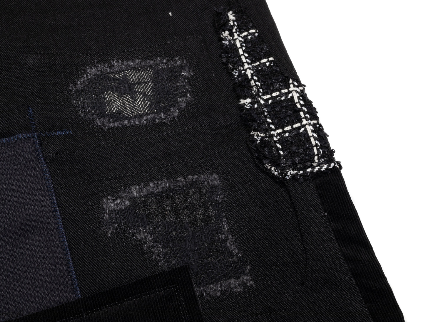 Junya Watanabe MAN Stretch Cotton Pants in Black Mix, men's trousers, view 4