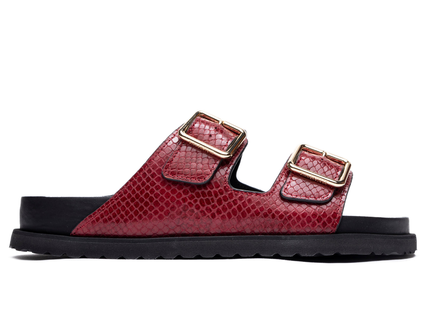 Birkenstock Arizona Forrado 1774 en Negro/Rojo