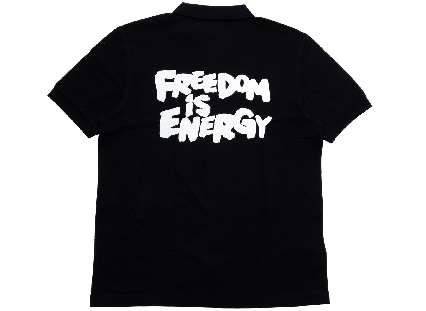 Comme des Garçons SHIRT x Fred Perry Energy is Freedom Poloshirt in Schwarz