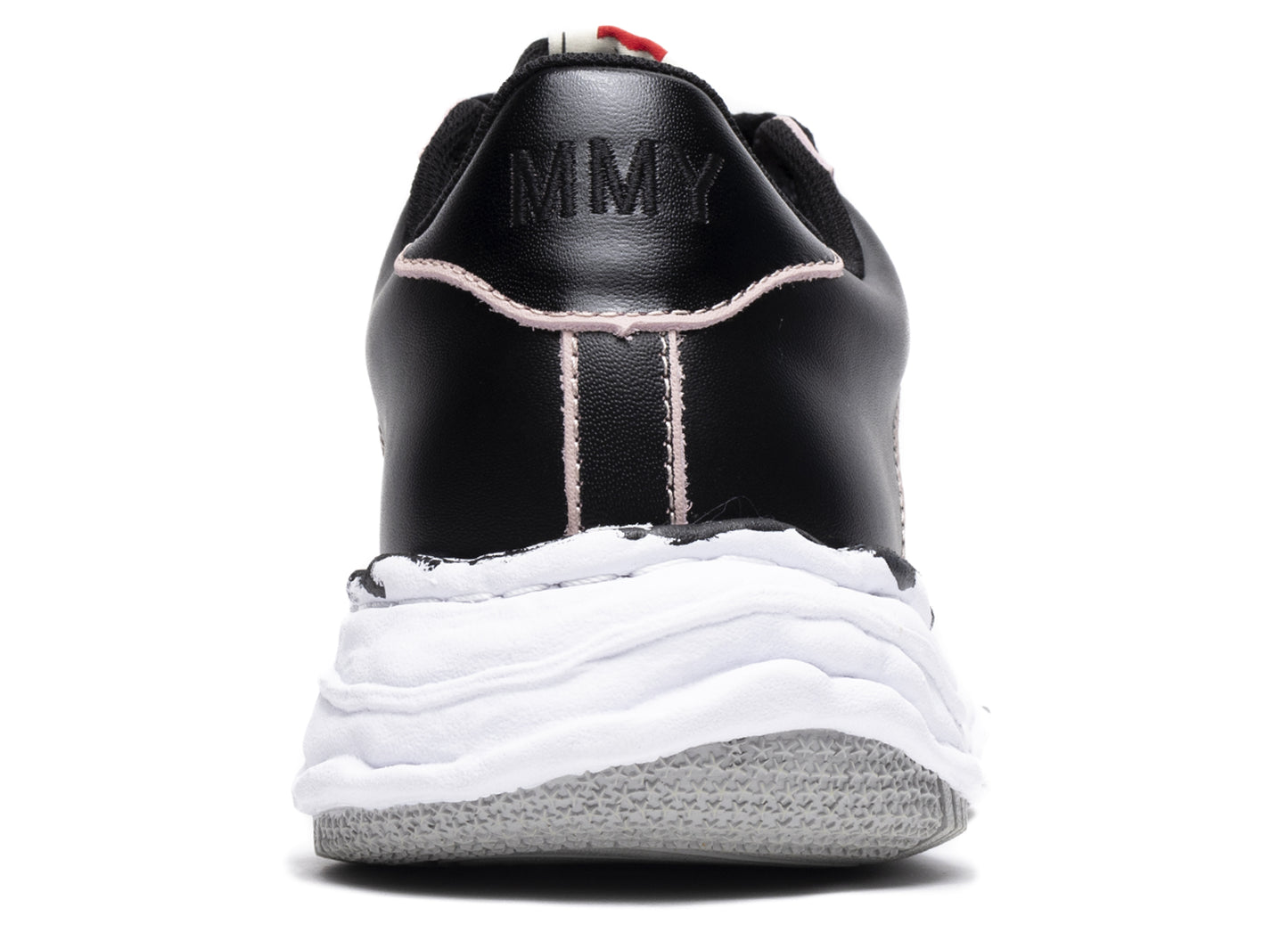 Maison Mihara Yasuhiro Leather Wayne Low en Negro/Rosa