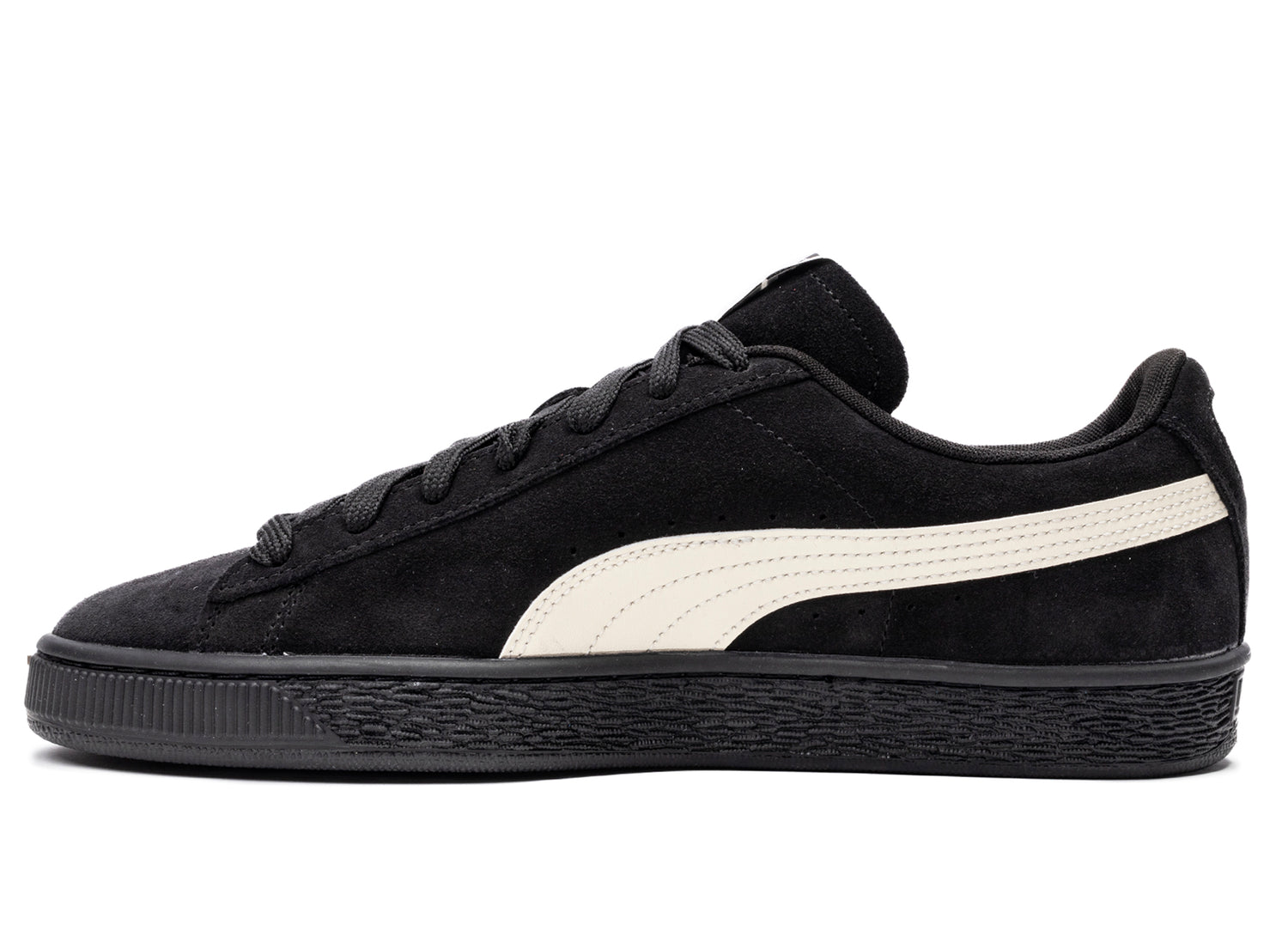 Puma Suede Charles F. Stead VI in PUMA Black / Alpine Snow, men's sneaker, view 3