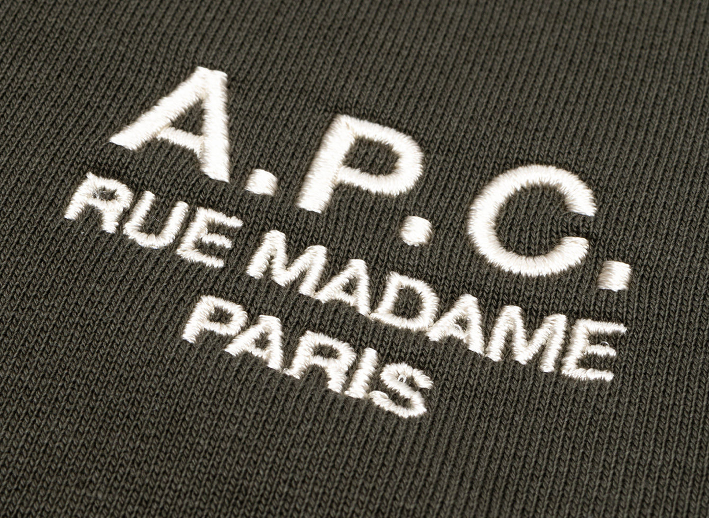 Sudadera con capucha A.P.C. Rue Madame en color oliva