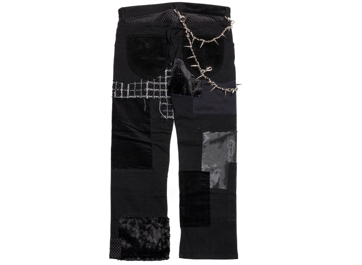 Junya Watanabe MAN Stretch Cotton Pants in Black Mix, men's trousers, view 2