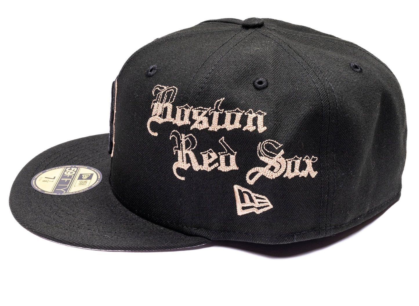 New Era MX Heritage Boston Red Sox 59Fifty Fitted Hat in team colors, unisex cap, view 2
