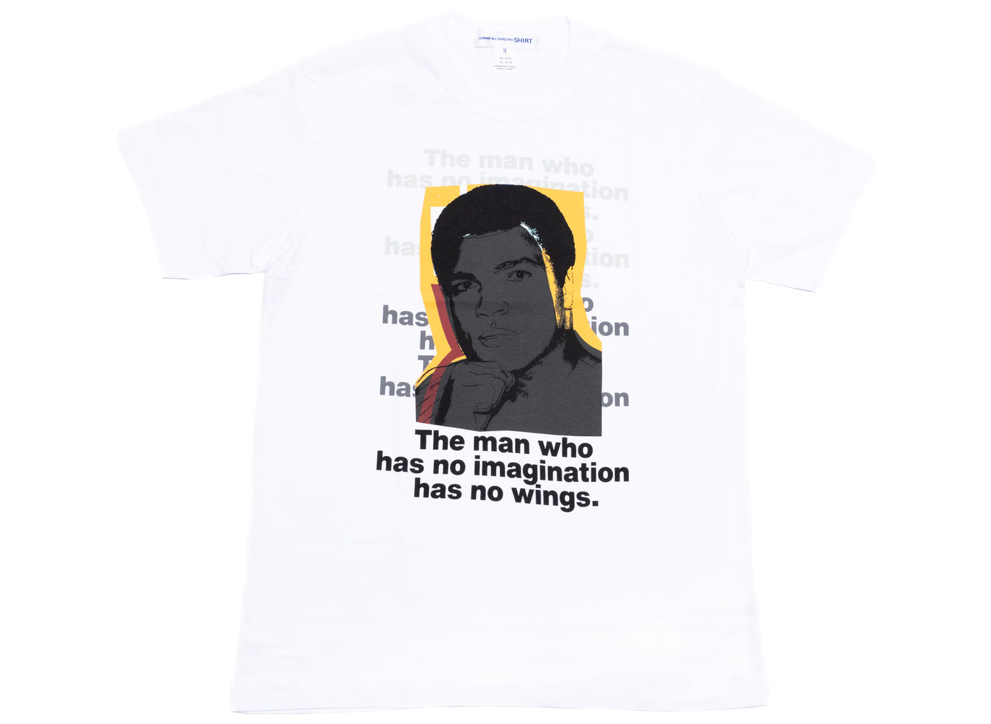 Comme des Garçons SHIRT Muhammed Ali Strick-T-Shirt in Weiß