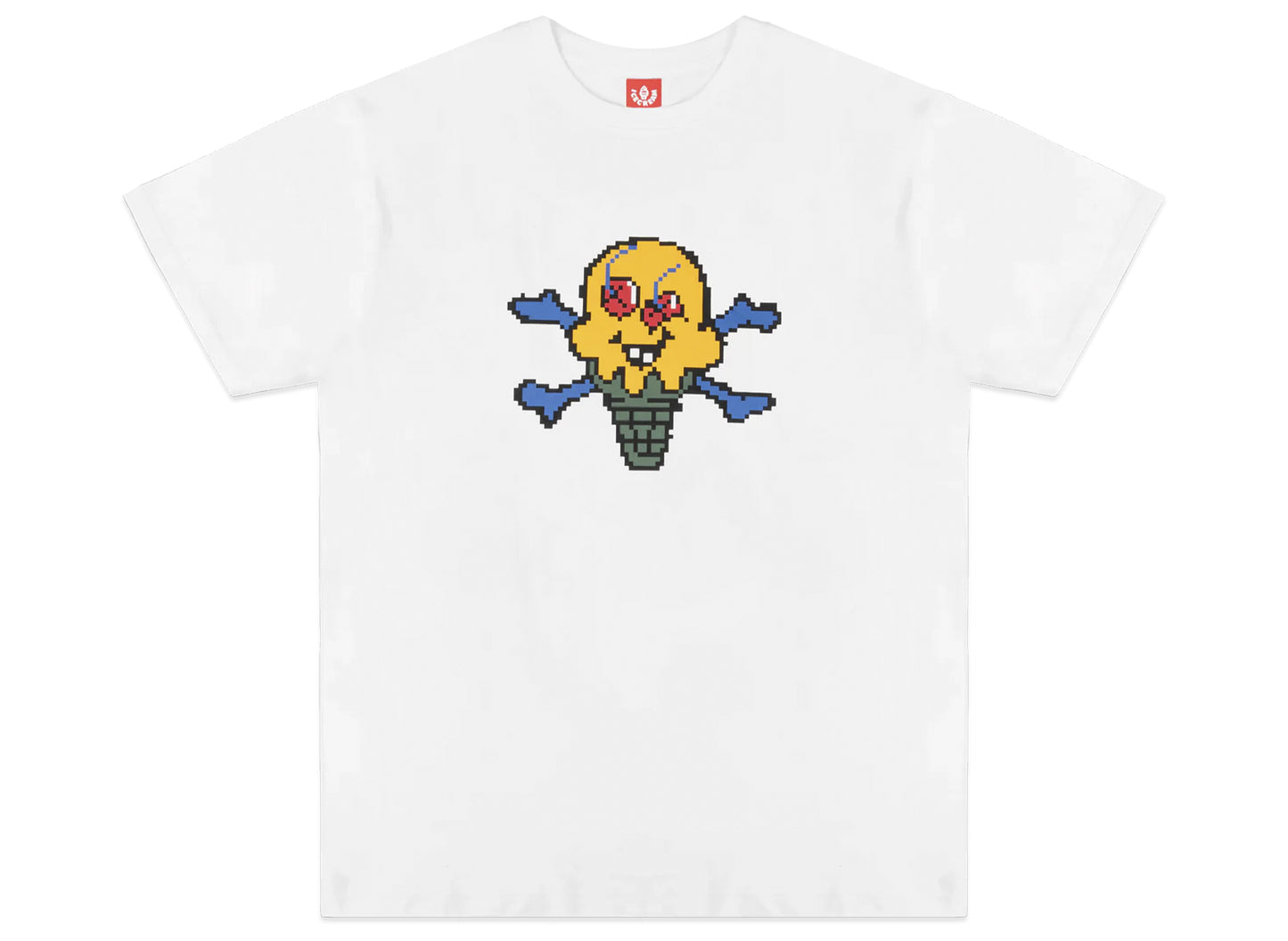 Camiseta Ice Cream Pixel de manga corta en blanco