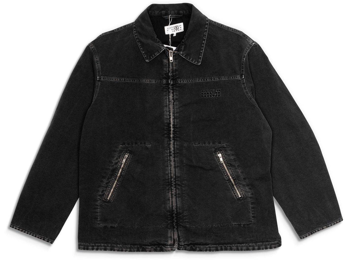 Maison Margiela MM6 Denimjacke mit durchgehendem Reißverschluss