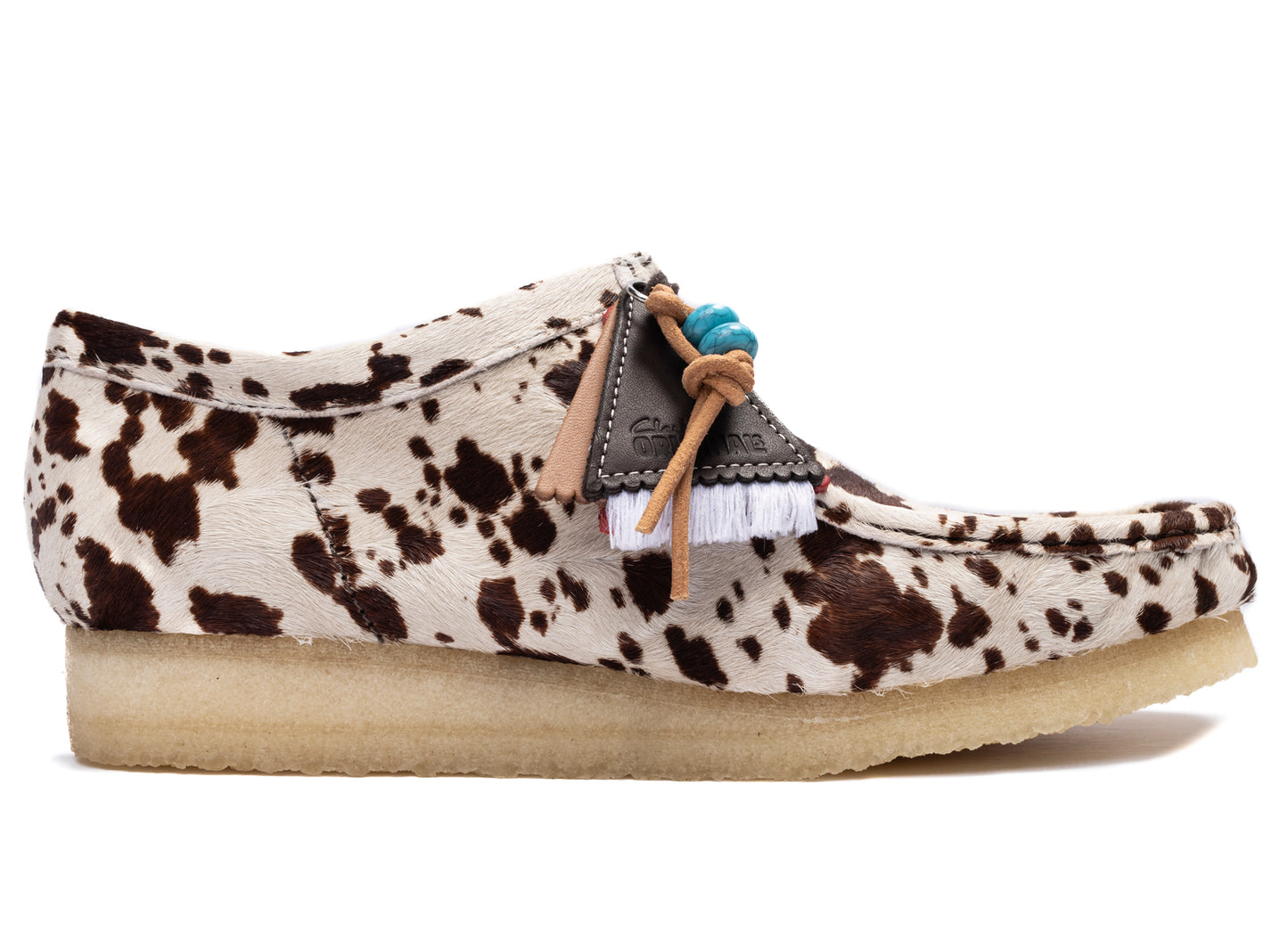 Clarks x Blanche Yu Wallabee in Brown Cow Print