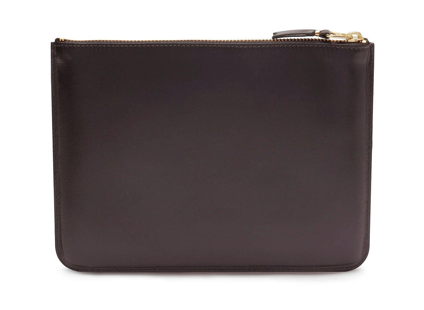 Bolsa de mano con cremallera y bolsillo exterior Comme des Garçons en marrón