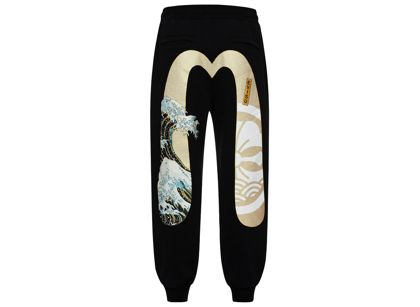 Pantalones de chándal Evisu Kamon y The Great Wave Daicock Print de corte relajado