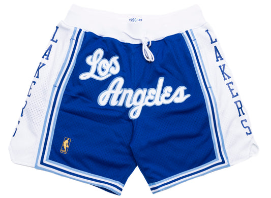 Mitchell & Ness NBA 7 Inch Just Don Lakers Shorts in Blau