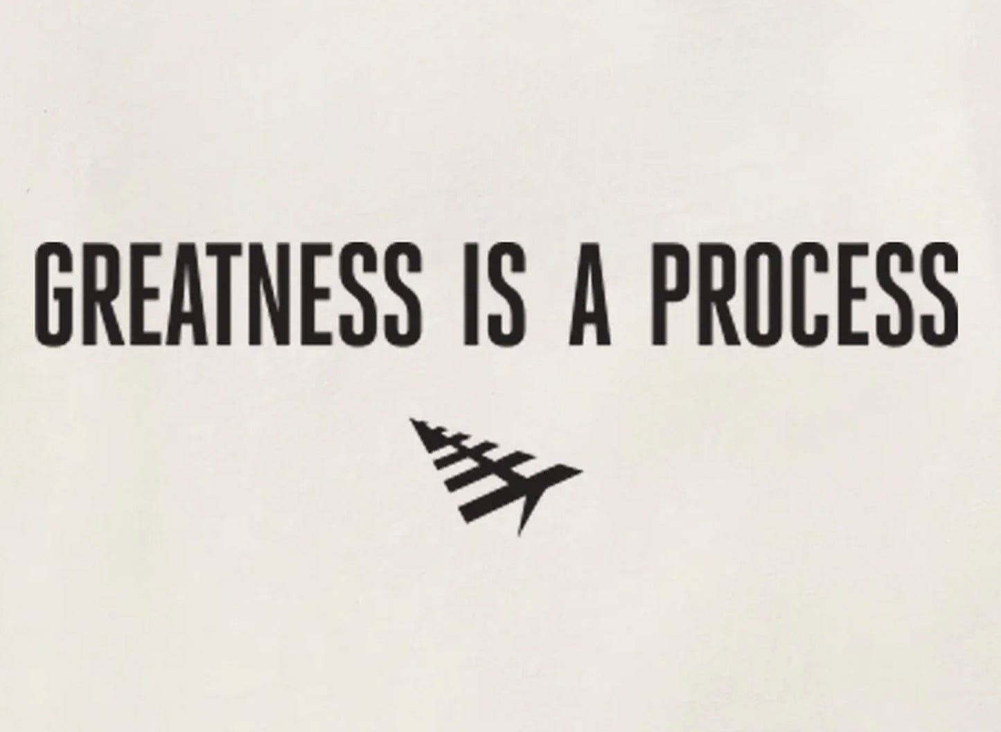 Paper Planes Greatness Is A Process Tee in Eggshell