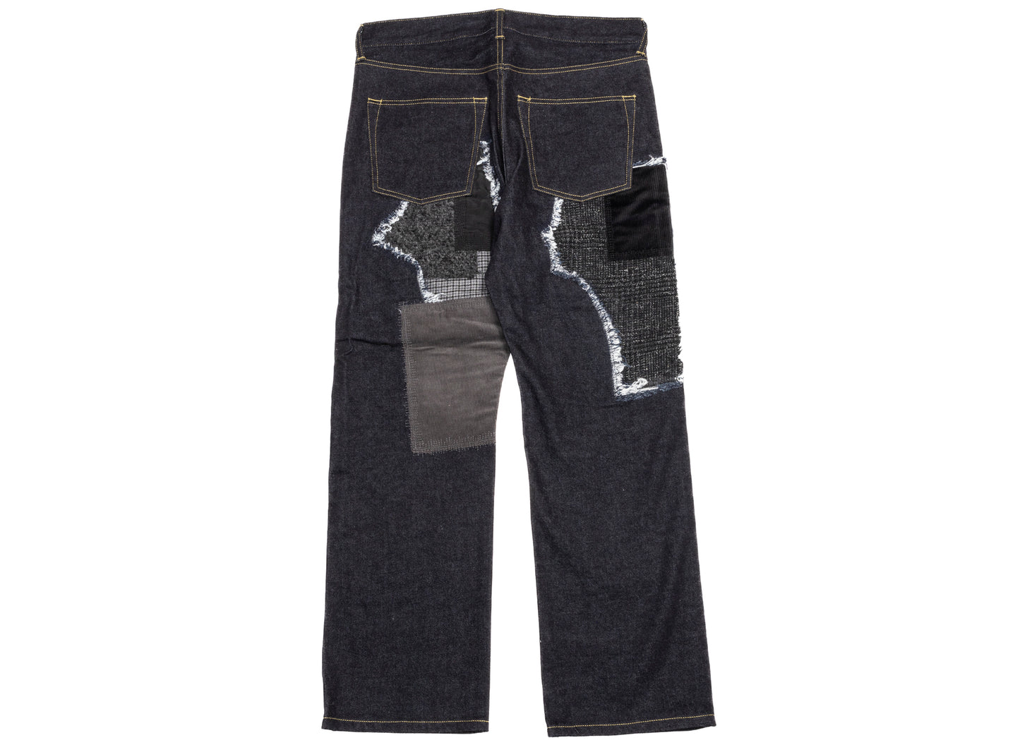 Junya Watanabe MAN Cotton Pants in Indigo Mix, men's cotton trousers, view 2