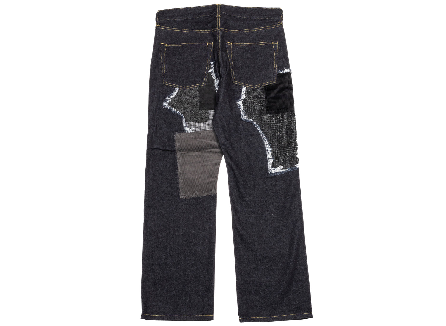 Junya Watanabe MAN Cotton Pants in Indigo Mix, men's cotton trousers, view 2