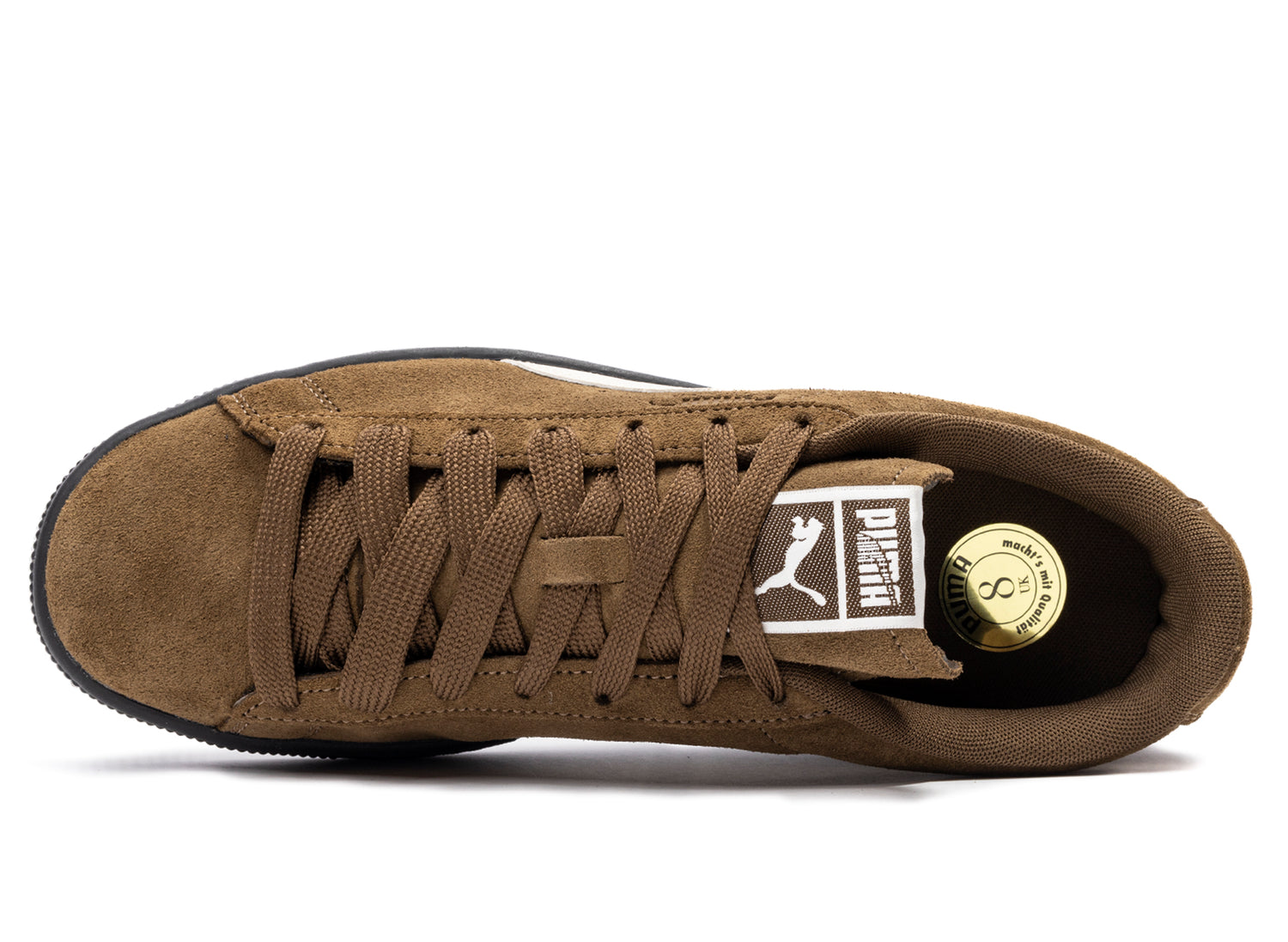 Puma Suede Charles F. Stead VI in Aged Copper / Alpine Snow, men's sneaker, view 4