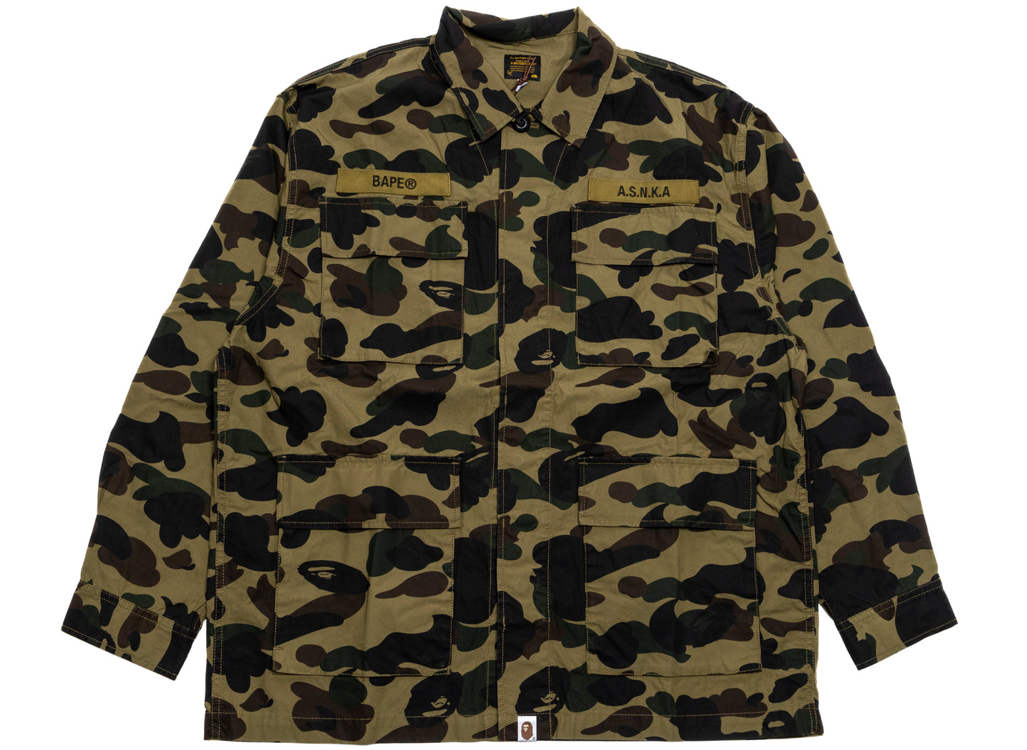 A Bathing Ape 1st Camo Military Shirt in Grün