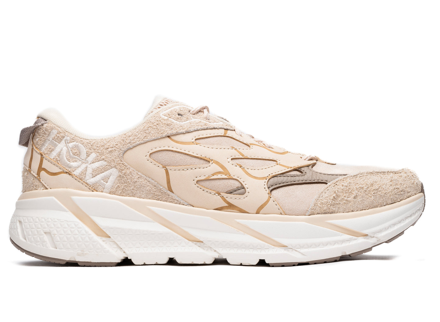Hoka Elite Terrain System Clifton L Suede unisex en color roble