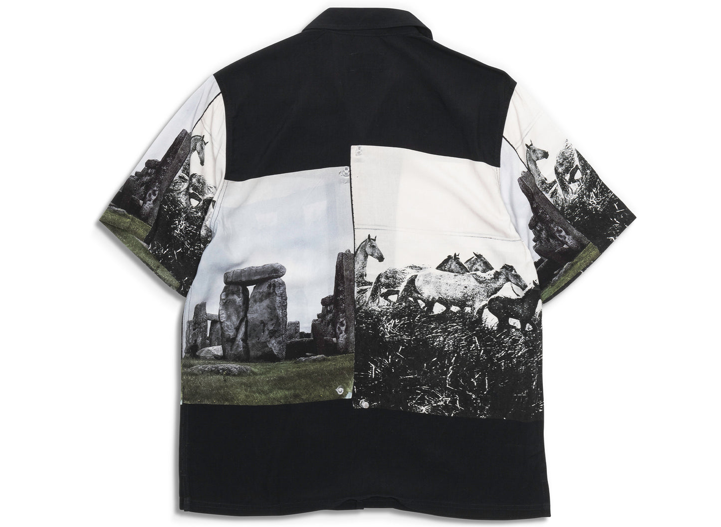 Pleasures Horse Button Down Shirt in Black