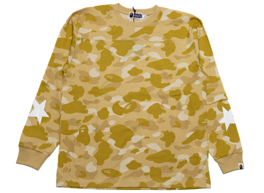 A Bathing Ape Color Camo Langarmshirt in Gelb
