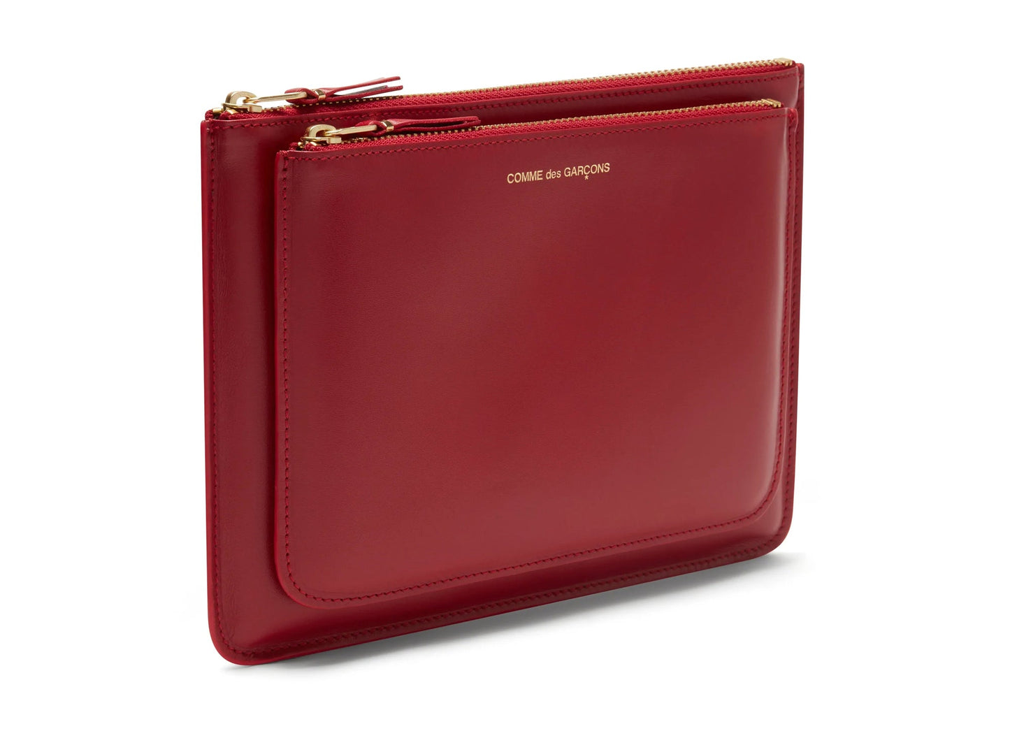 Bolso con cremallera y bolsillo exterior Comme des Garçons en rojo