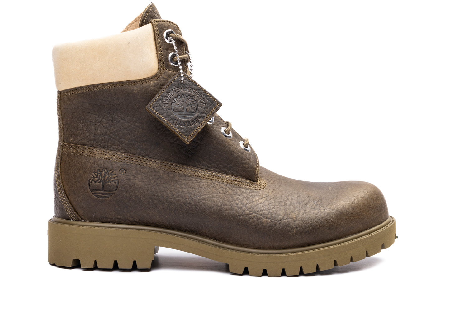 Timberland Heritage 6-Inch GORE-TEX Boot in Olive Full Grain / Light Yellow