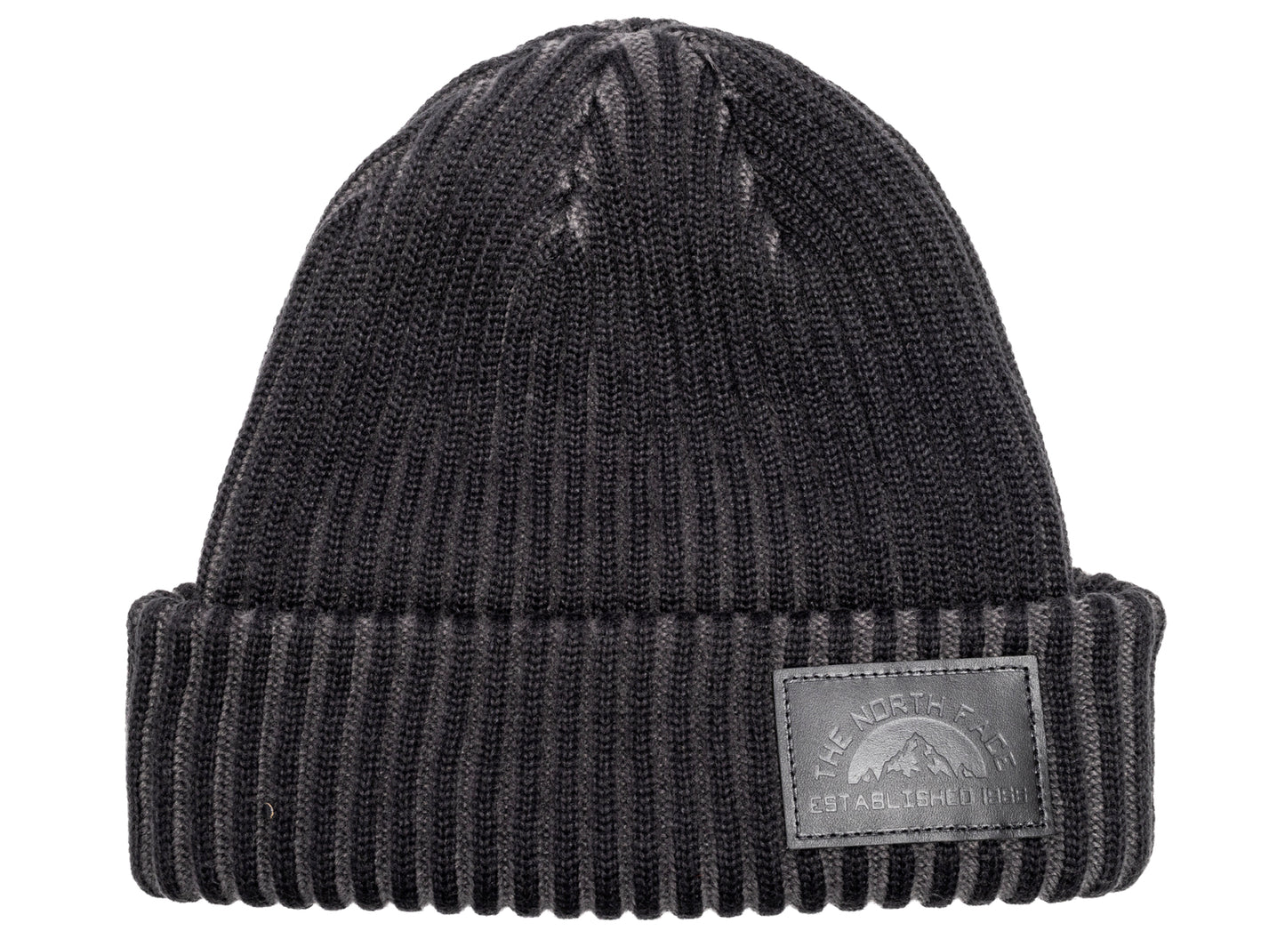 The North Face Salty Lined SE Beanie in TNF Black and Leather, unisex beanie