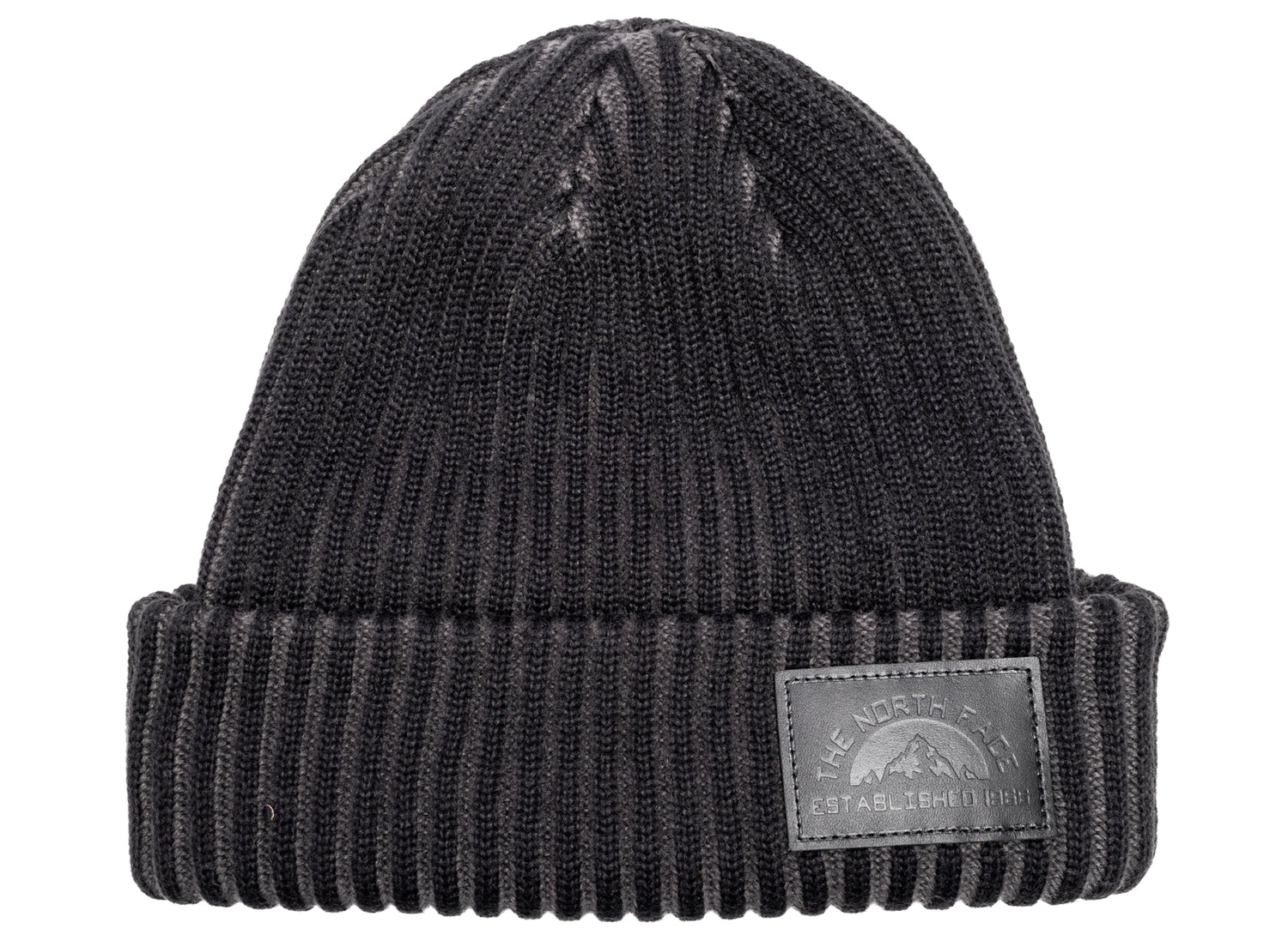The North Face Salty Lined SE Beanie in TNF Black and Leather, unisex beanie