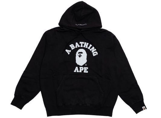 A Bathing Ape College Overdye Pullover Hoodie in Schwarz