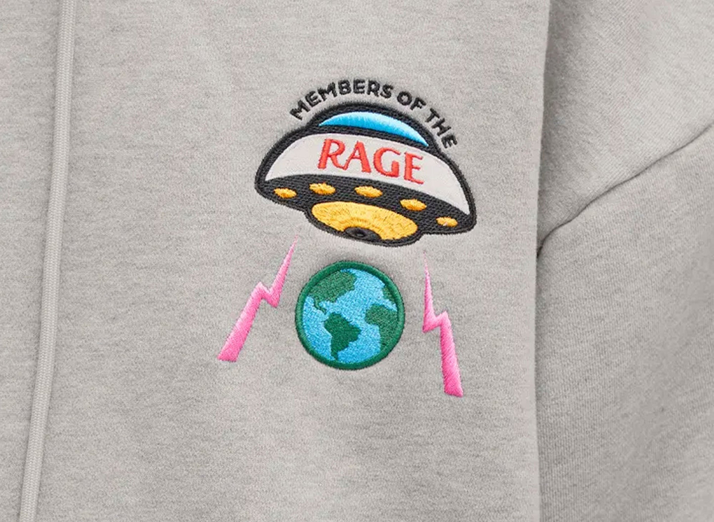 Sudadera con capucha Members Of The Rage Distressed Small Logo en gris