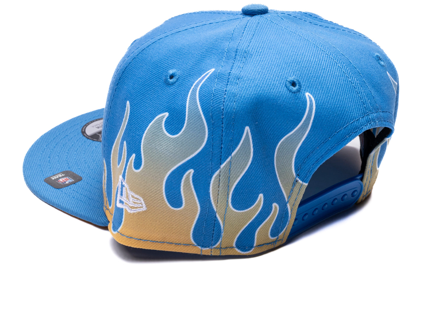New Era Flames Los Angeles Chargers 9Fifty Hat in team colors, kids' snapback cap, view 2