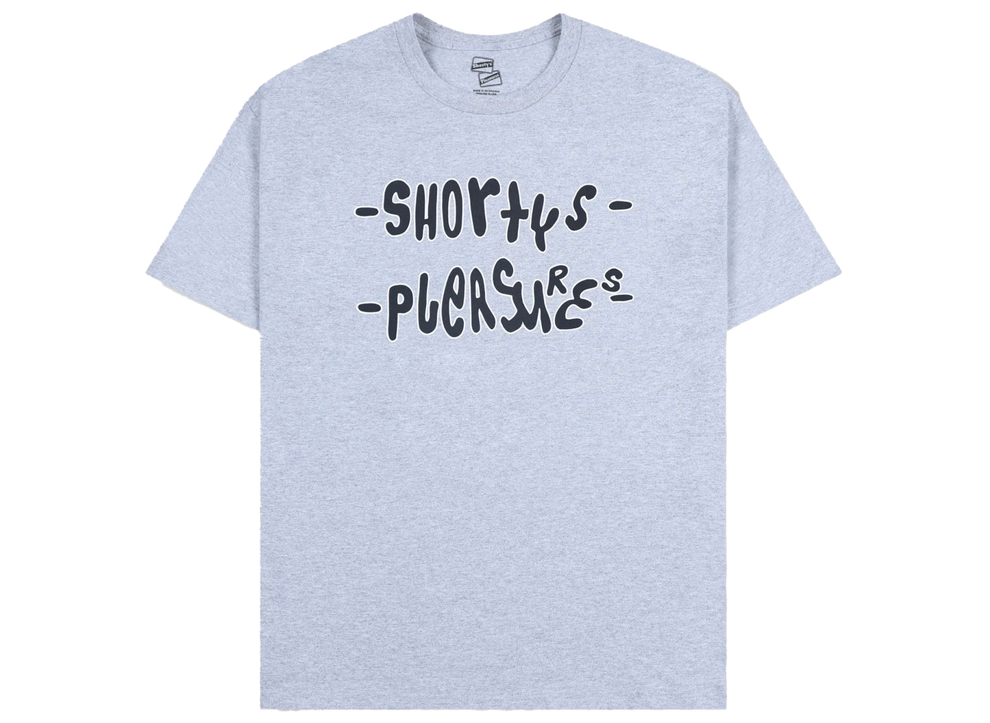 Camiseta "Pleasures F Me" en gris jaspeado