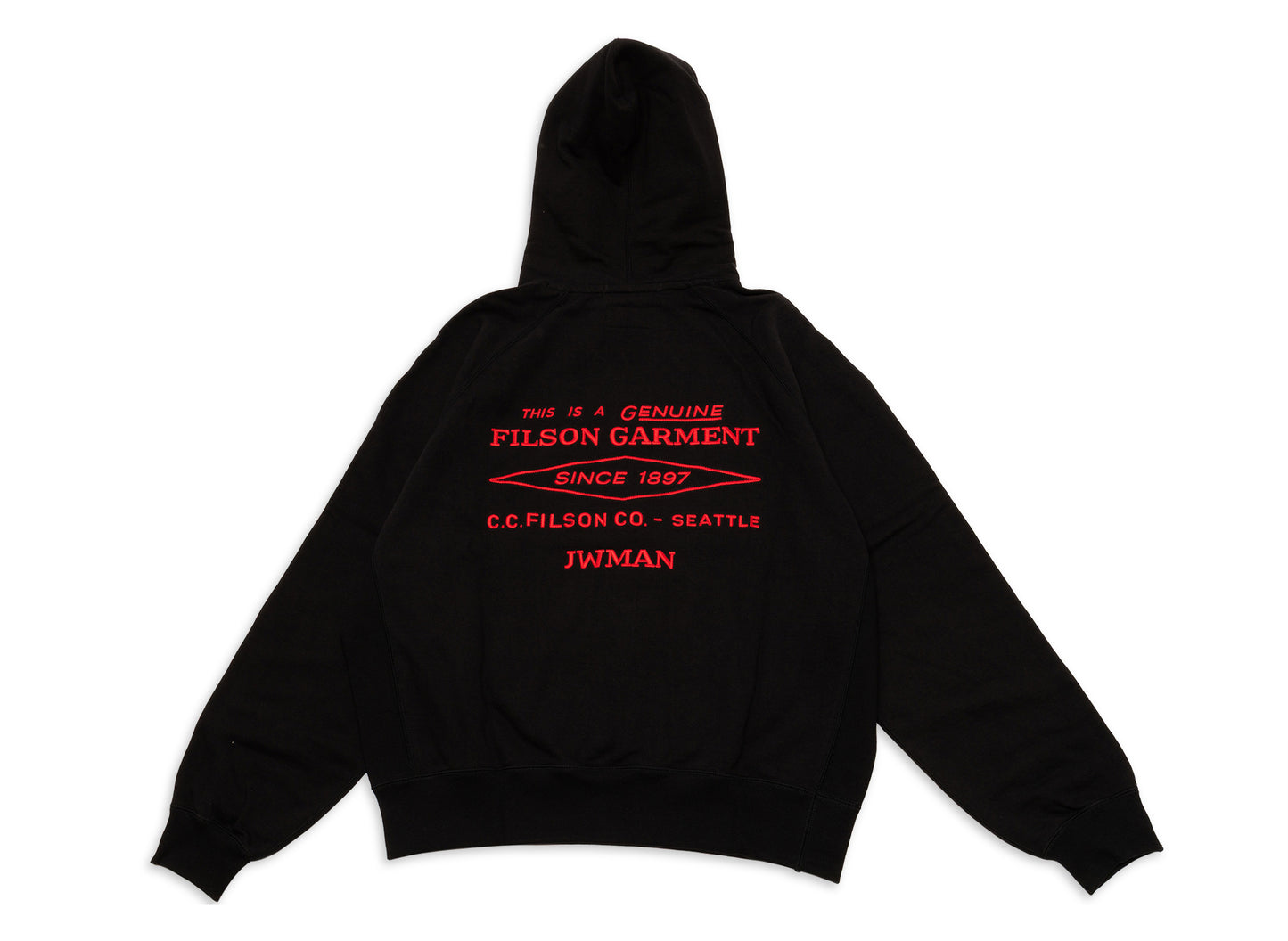 Junya Watanabe Kapuzenpullover in Schwarz x Rot