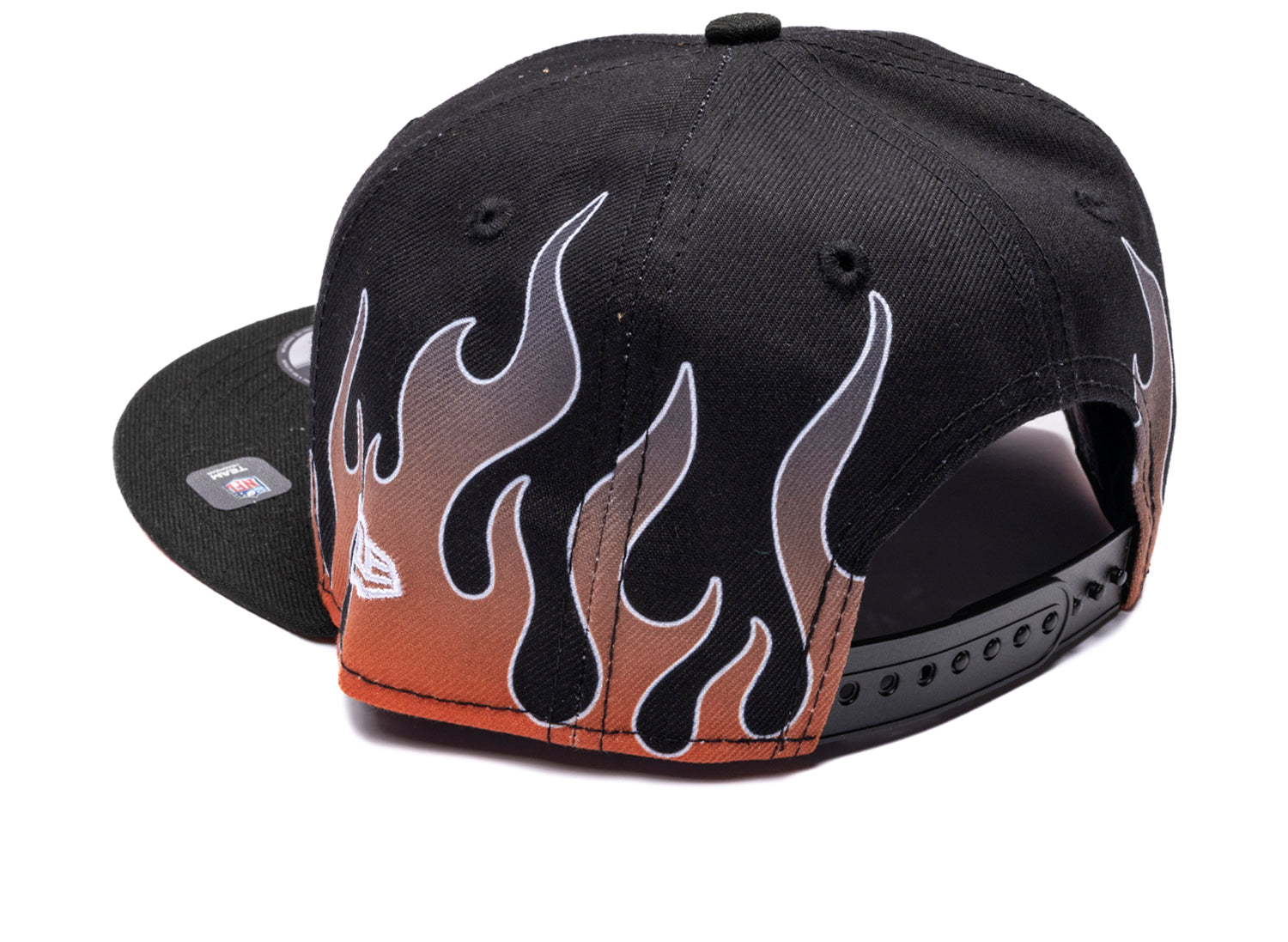 New Era Flames Cincinnati Bengals 9Fifty Hat in team colors, kids' snapback cap, view 2