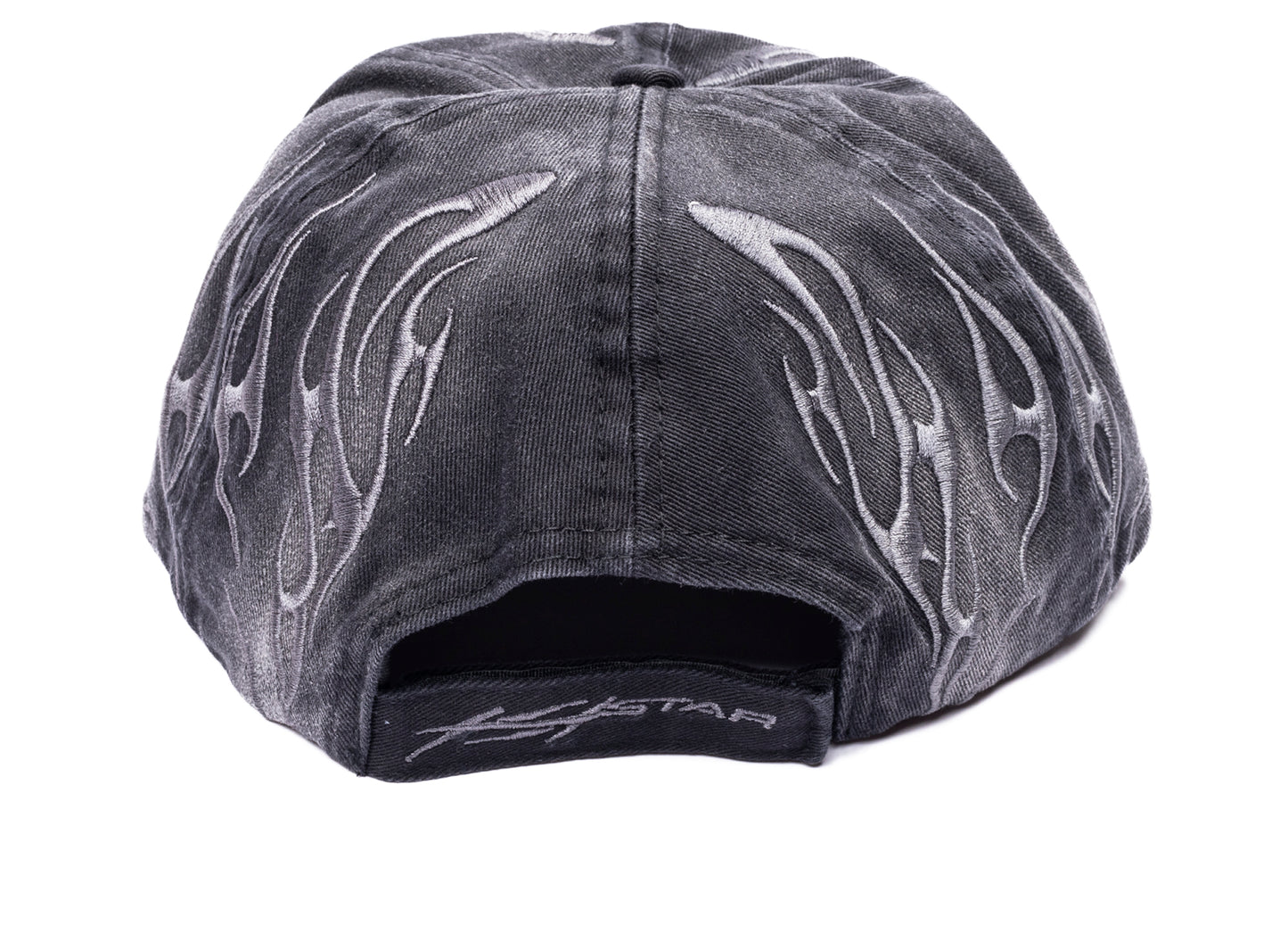Hellstar Tribal Flame Hat in Black, back view