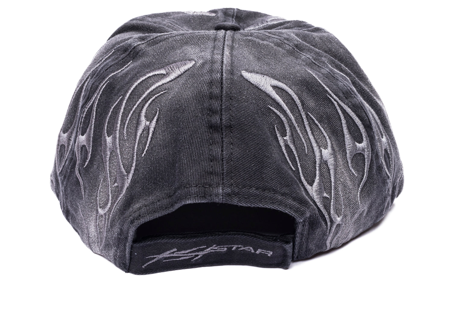 Hellstar Tribal Flame Hat in Black, back view
