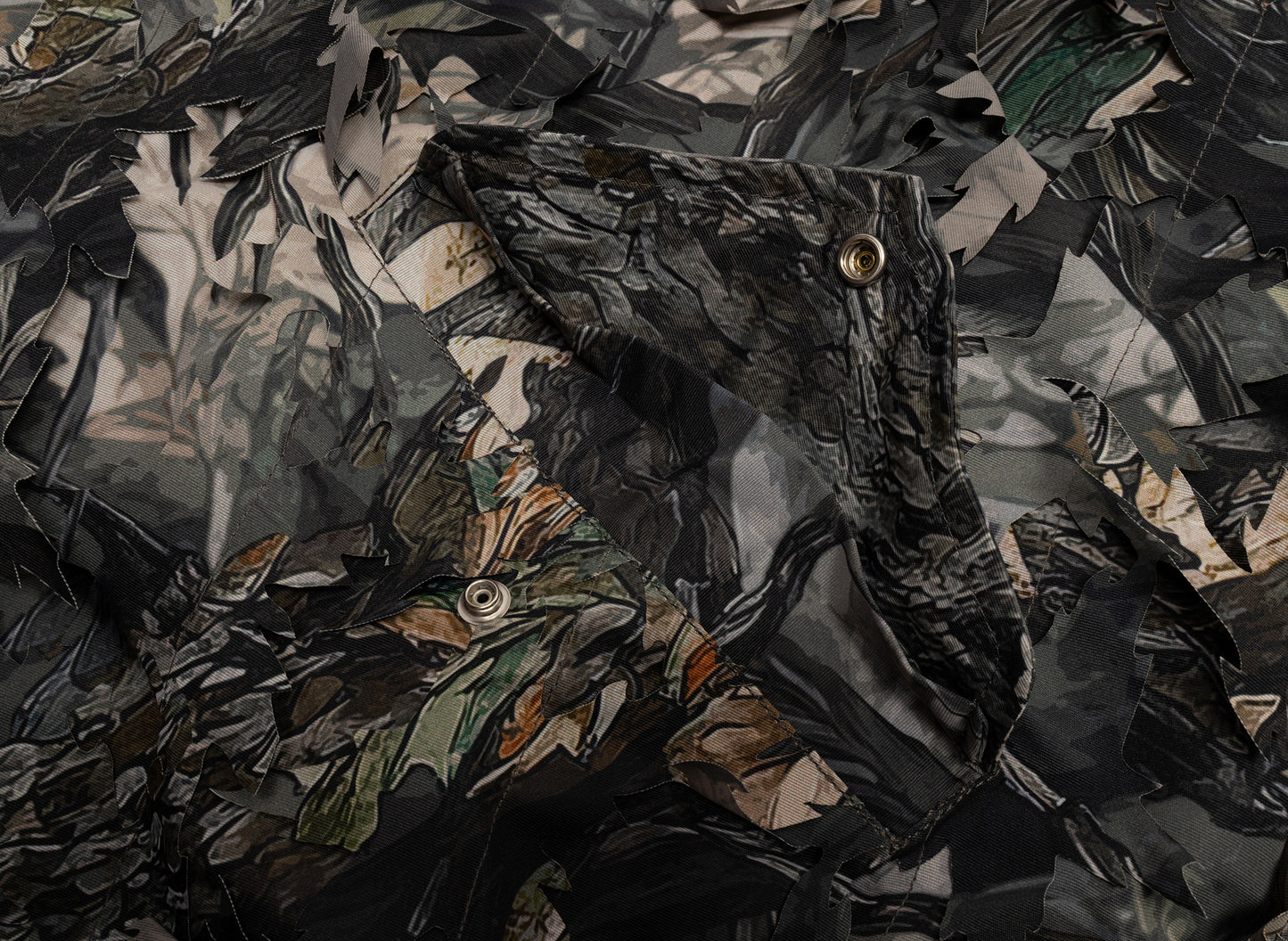 A Bathing Ape Tree Edge Camo Laser Cut M-51 Jacket