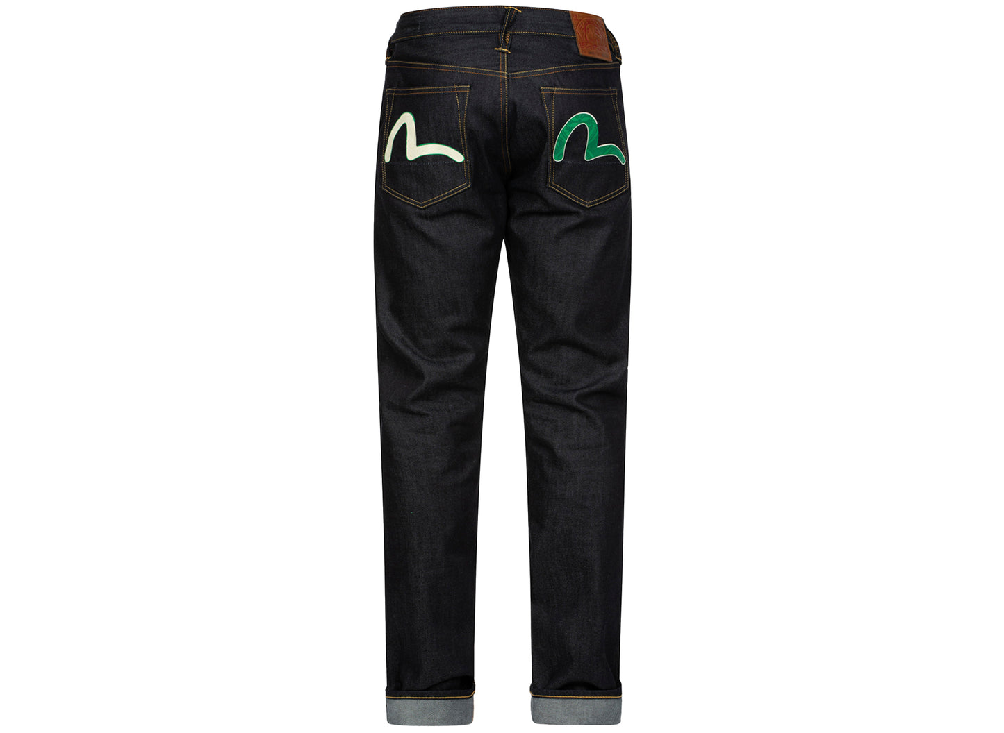 Evisu Seagull Jeans mit geprägtem Aufdruck und Karotten-Passform
