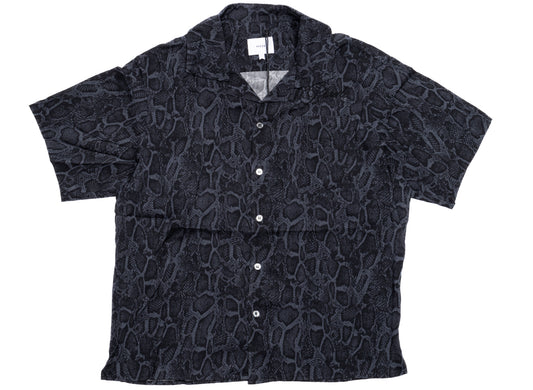 Camisa Rhude de rayón con estampado de serpiente