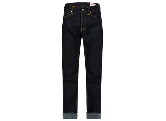 Vaqueros Evisu de tela vaquera selvedge con estampado Seagull tipo pincelada y corte zanahoria
