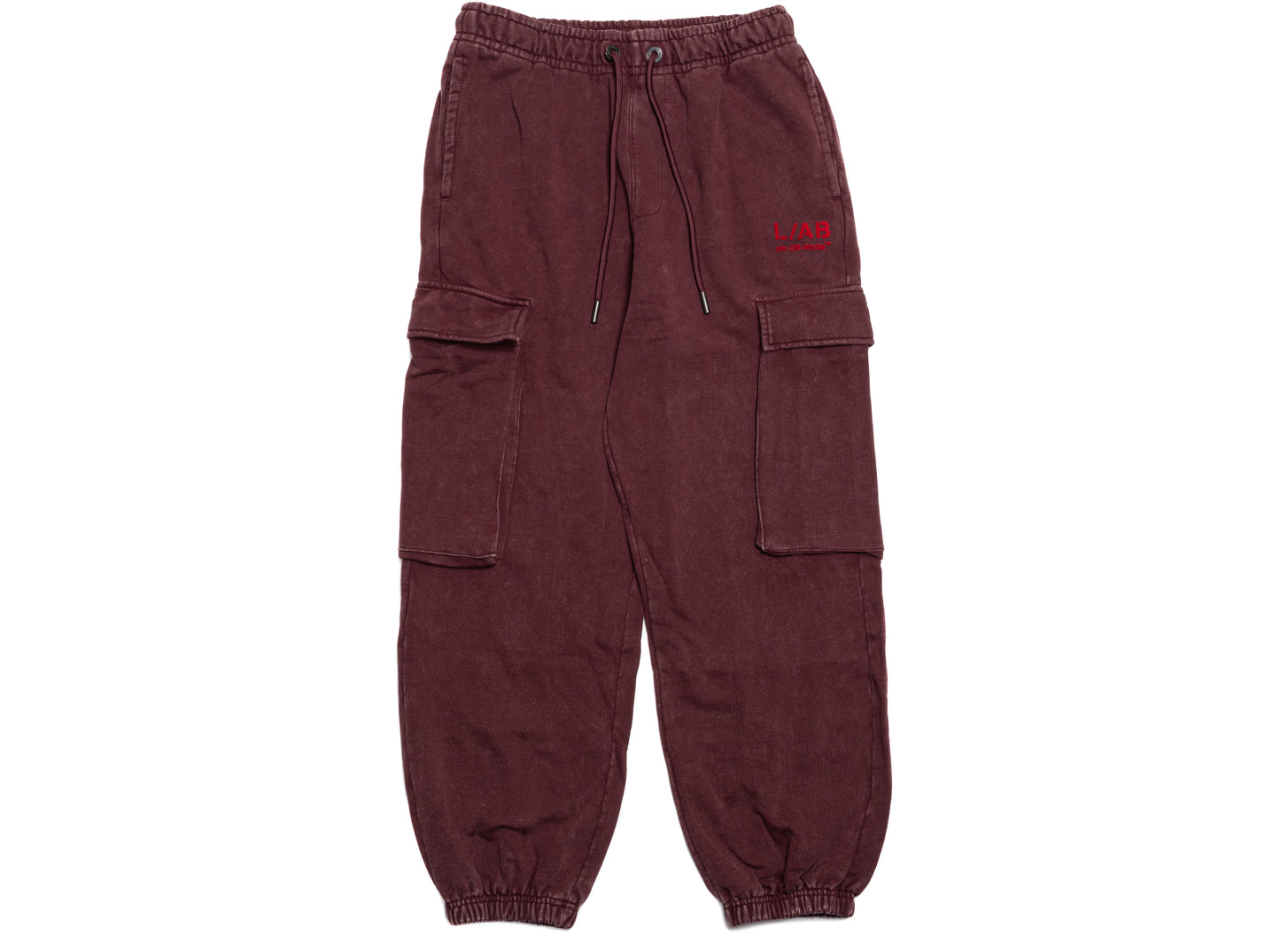 L/AB c/o Off-White™ Off Active Washed Cargo Jogger in Red Dahlia