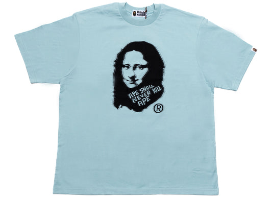 A Bathing Ape Art Print Jacquard-T-Shirt in Blau