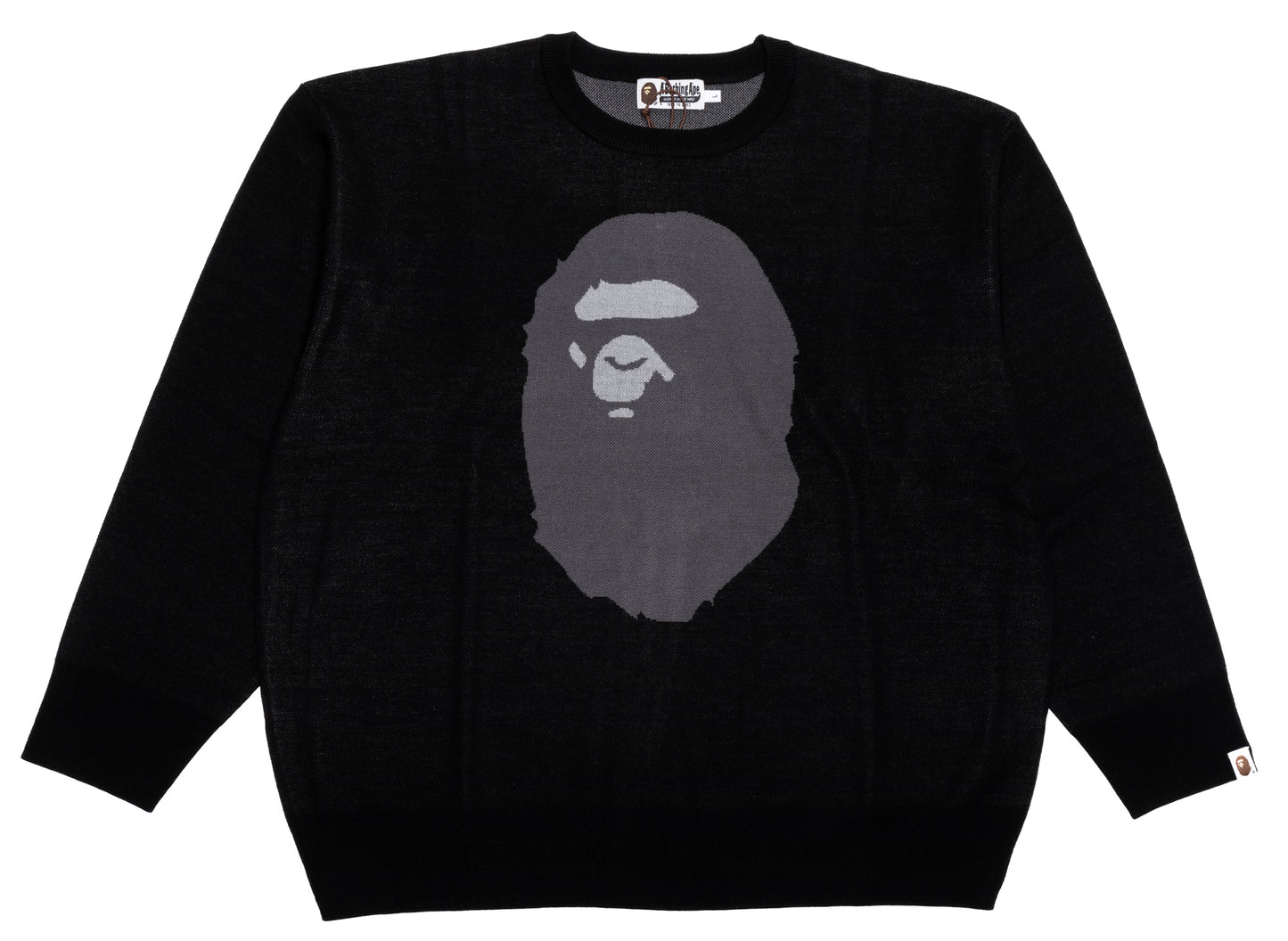A Bathing Ape Ape Head Jacquard Strickpullover in Schwarz