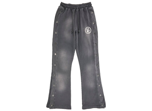 Hellstar Mirrorface Sweatpants in Grey, men's cotton sweatpants with signature graphic