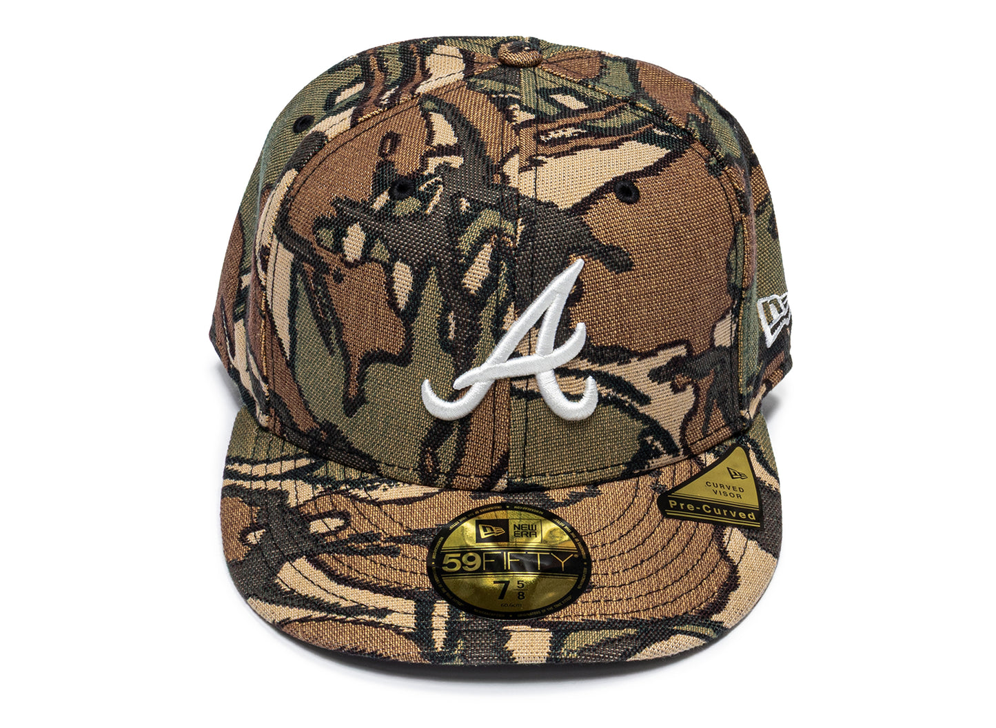 Gorra ajustada New Era Jacquard Camo Atlanta Braves